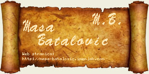 Maša Batalović vizit kartica